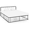 vidaXL Каркас Ліжка Чорний 140x200 см Метал