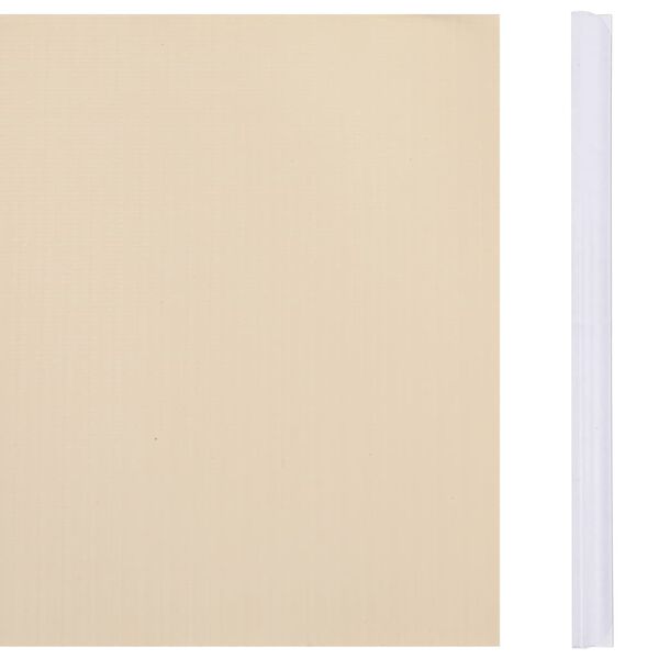 vidaXL Садова Ширма Кремовий 35x0,19 м ПВХ