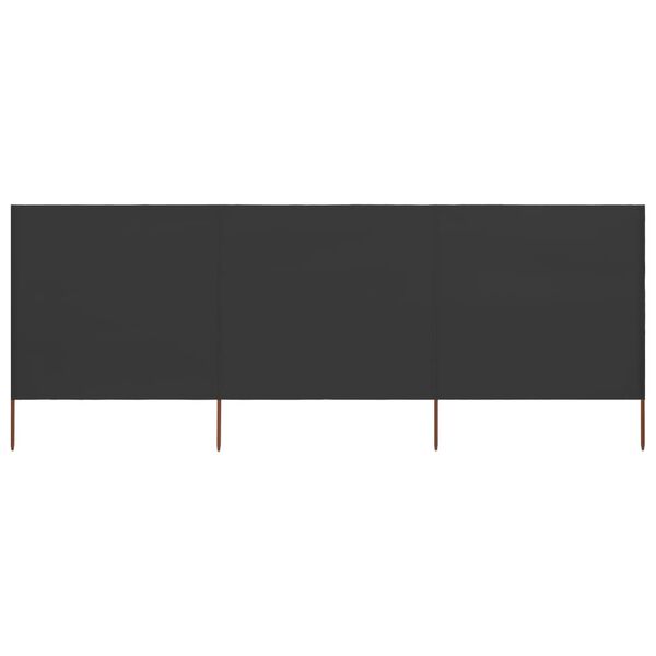 vidaXL 3-Панельна Вітрозахисна Ширма Антрацит 400х120 см Тканина