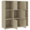 vidaXL Книжкова шафа Дуб сонома 90x30x90 см ДСП
