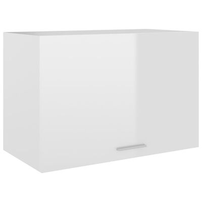 802518 vidaXL Hanging Cabinet High Gloss White 60x31x40 cm Chipboard