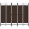 vidaXL 5-Панельна Кімнатна Перегородка Коричневий 200x180 см