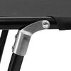 vidaXL Розкладний шезлонг Чорний Сталь