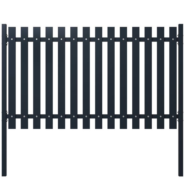 146471 vidaXL Fence Panel Anthracite 174,5x100 cm Powder-coated Steel