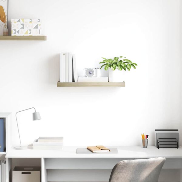 vidaXL Настінна Полиця з Прихованим Кріпленням 60x23,5x3,8 см МДФ