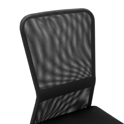 vidaXL Офісне крісло Чорний 44x52x100 см Сітчаста тканина