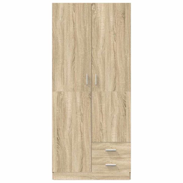 800642 vidaXL Wardrobe Sonoma Oak 80x52x180 cm Chipboard