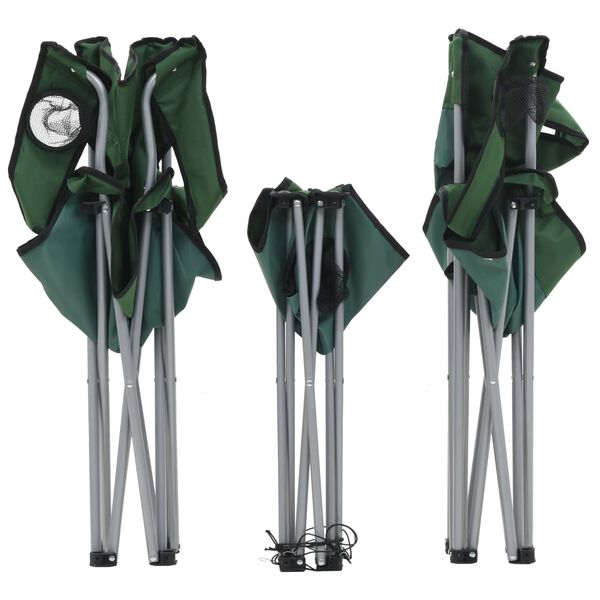 vidaXL Комплект туристичних меблів 3 од. Стіл і стільці Зелений