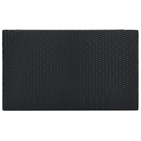 vidaXL Садовий барний стіл Чорний 100х60,5х110,5 см Поліротанг