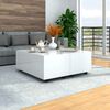 283724 vidaXL Coffee Table High Gloss White 100x100x35 cm