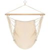 vidaXL Крісло-Гойдалка/Гамак Кремово-Білий Великий Тканина
