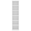 vidaXL Шафа для CD-дисків Білий 21x20x88 см Деревні пластики