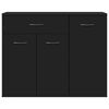 800676 vidaXL Sideboard Black 88x30x70 cm Chipboard