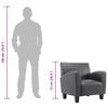 vidaXL Крісло-диван Сірий Штучна шкіра
