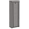 vidaXL Шафа для взуття з чохлом Сірий 57x29x162 см Тканина