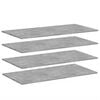 vidaXL Книжкові Полиці 4 шт Сірий Бетон 100x50x1,5 см ДСП