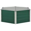 vidaXL Садова піднесена клумба Зелений 129x129x46 см Оцинкована сталь