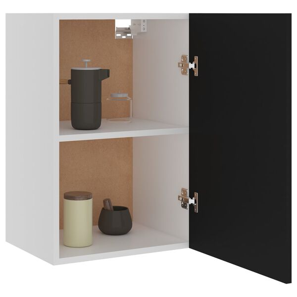 801253 vidaXL Hanging Cabinet Black 39,5x31x60 cm Chipboard