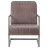 321857 vidaXL Cantilever Sofa Chair Distressed Brown Real Leather