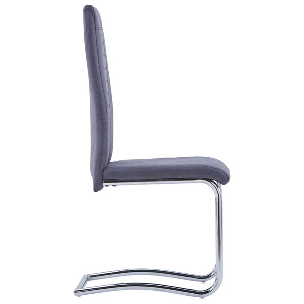 vidaXL Консольні обідні стільці 4 шт Сірий Штучна замша