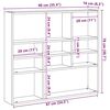 802939 vidaXL Wall Shelf White 90x16x78 cm Chipboard