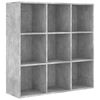 vidaXL Книжкова шафа Сірий бетон 98x30x98 см ДСП