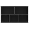 800163 vidaXL Book Cabinet/Sideboard Black 50x25x80 cm Chipboard