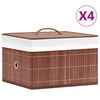 vidaXL Коробки для зберігання 4 шт Коричневий Бамбук