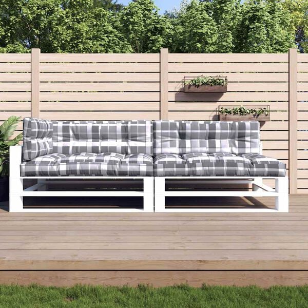 vidaXL Подушки для дивана з піддонів 5 шт Картатий сірий