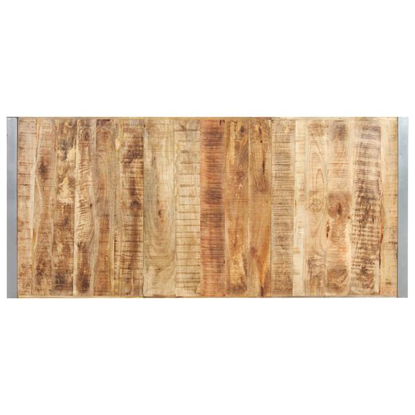 vidaXL Обідній стіл 220x100x75 см Необроблений масив дерева манго