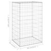 vidaXL Стіна з Габіонів з Кришками 60x50x100 см Оцинкована Сталь