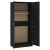 800631 vidaXL Wardrobe Black 90x52x200 cm Chipboard