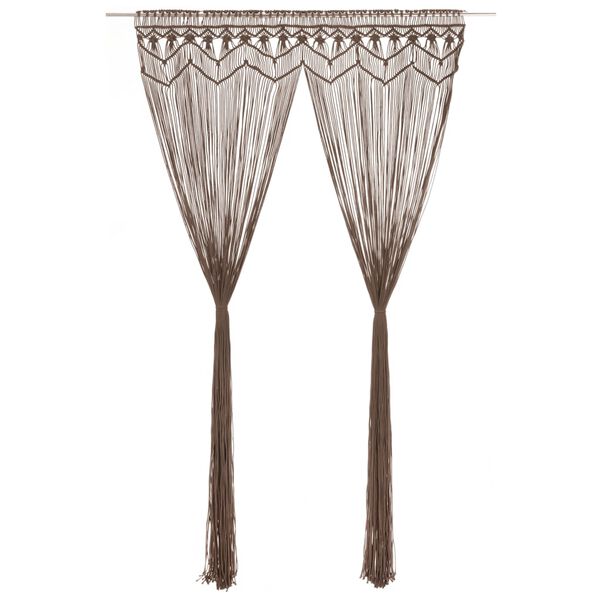 vidaXL Штора Макраме Сіро-Коричневий 140х240 см Бавовна