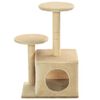 170519 vidaXL Cat Tree with Sisal Scratching Posts 60 cm Beige