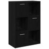 vidaXL Шафа для зберігання Чорний 60x29,5x90 см ДСП