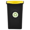 vidaXL Відро для Сміття з Відкидною Кришкою Чорний/Жовтий 50 л
