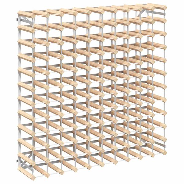 vidaXL Винний стелаж на 120 пляшок Масив сосни