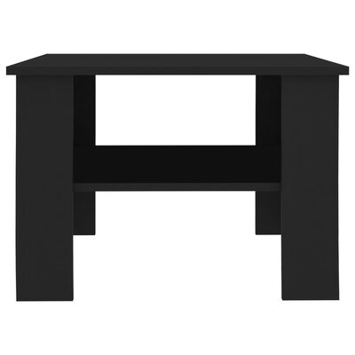 vidaXL Журнальний столик Чорний 60x60x42 см ДСП