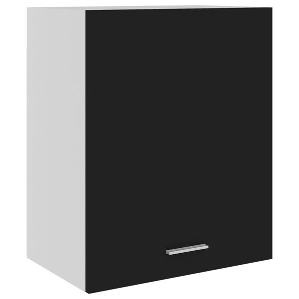 801261 vidaXL Hanging Cabinet Black 50x31x60 cm Chipboard