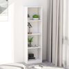 800837 vidaXL 4-Tier Book Cabinet White 40x24x142 cm Chipboard