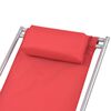 vidaXL Відкидні пляжні лежаки 2 шт Червоний Сталь