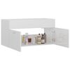 804671 vidaXL Sink Cabinet High Gloss White 90x38,5x46 cm Chipboard