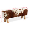 vidaXL Лавка 120x30x45 см Натуральна Козяча Шкіра