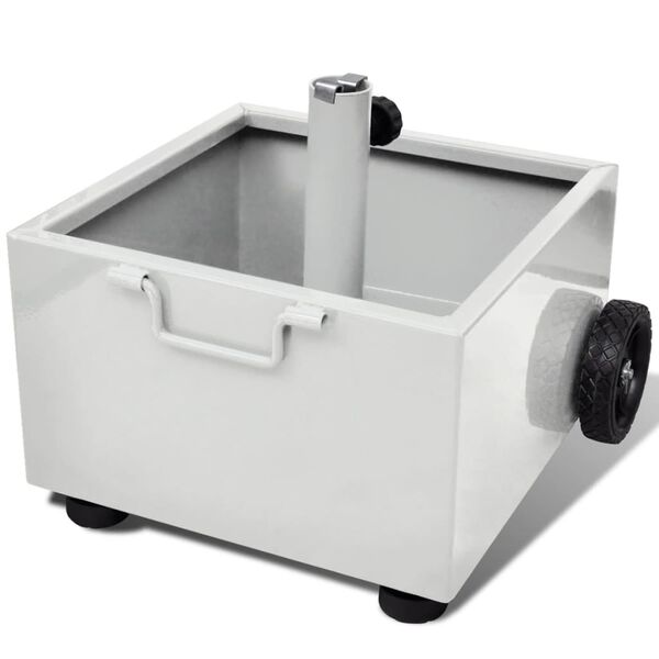 vidaXL Вулична Підставка для Парасолі/Горщик для Рослин Білий