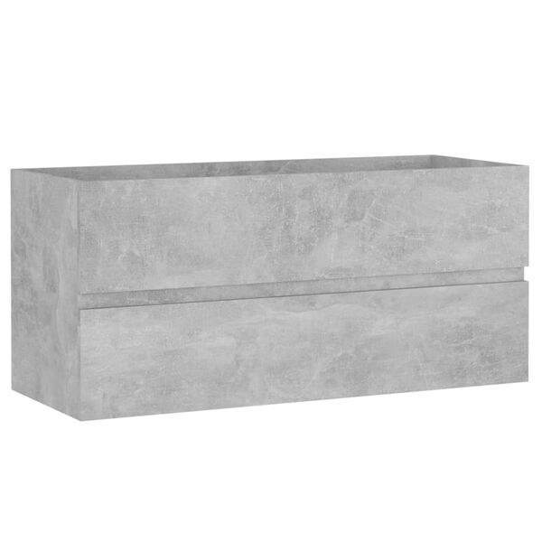 804768 vidaXL Sink Cabinet Concrete Grey 100x38,5x45 cm Chipboard