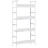 288224 vidaXL 4-Layer Book Shelf White 60x27,6x124,5 cm Chipboard