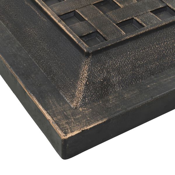 vidaXL Підставка для Парасолі Квадратна Бронзовий 12 кг Полімерна Гума