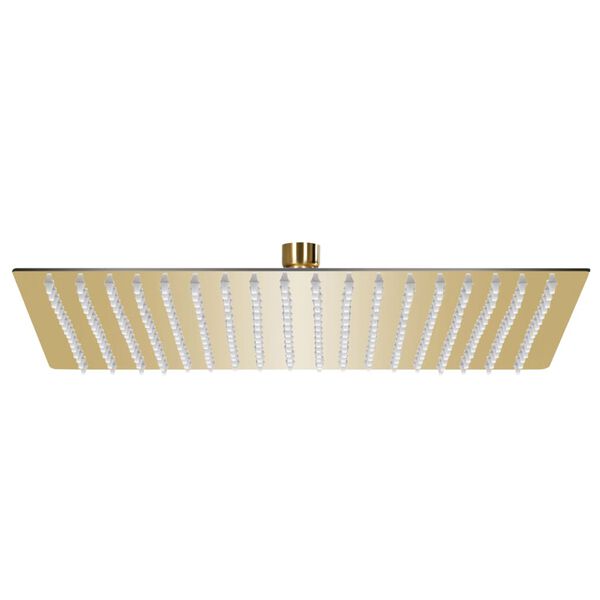 vidaXL Лійка для верхнього душу Квадратна Золотистий 50х50 см Сталь