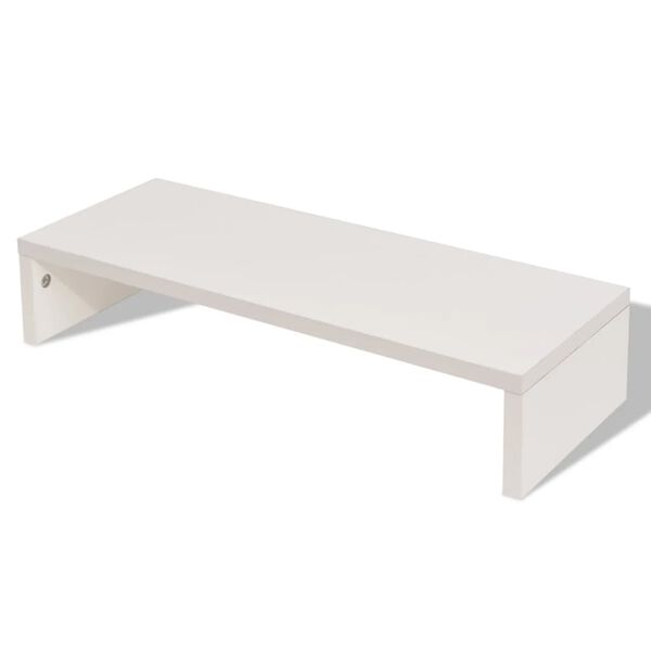 243661 vidaXL Monitor Stand Chipboard 60x23,5x12 cm White