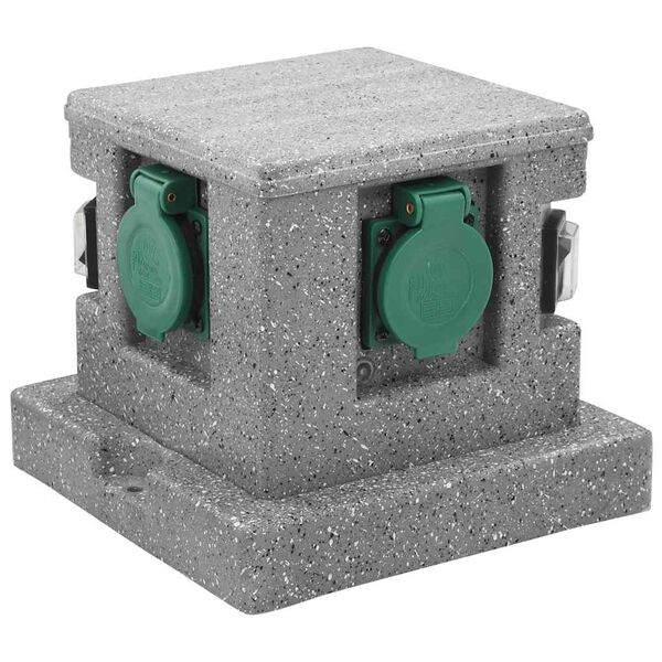 vidaXL Садова Розетка з Датчиком Сутінків Пластик